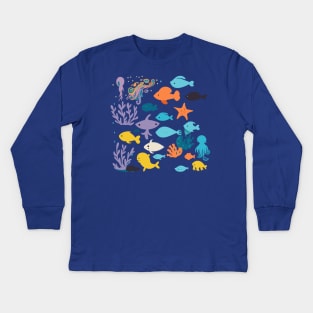 underwater world Kids Long Sleeve T-Shirt